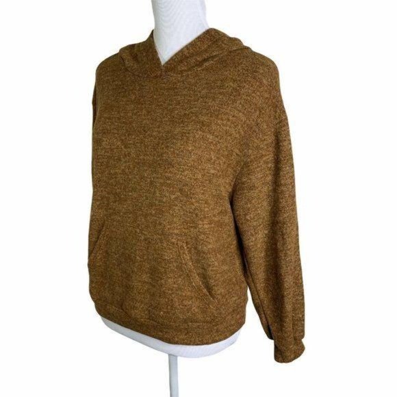 LUSH Brown Melange Long Sleeve Hooded Sweater - Picture 7 of 10